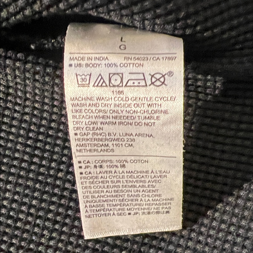 Banana Republic 2pk Men's Waffle Long-Sleeve Henleys - Black & Maroon - Large - Picture 5 of 9